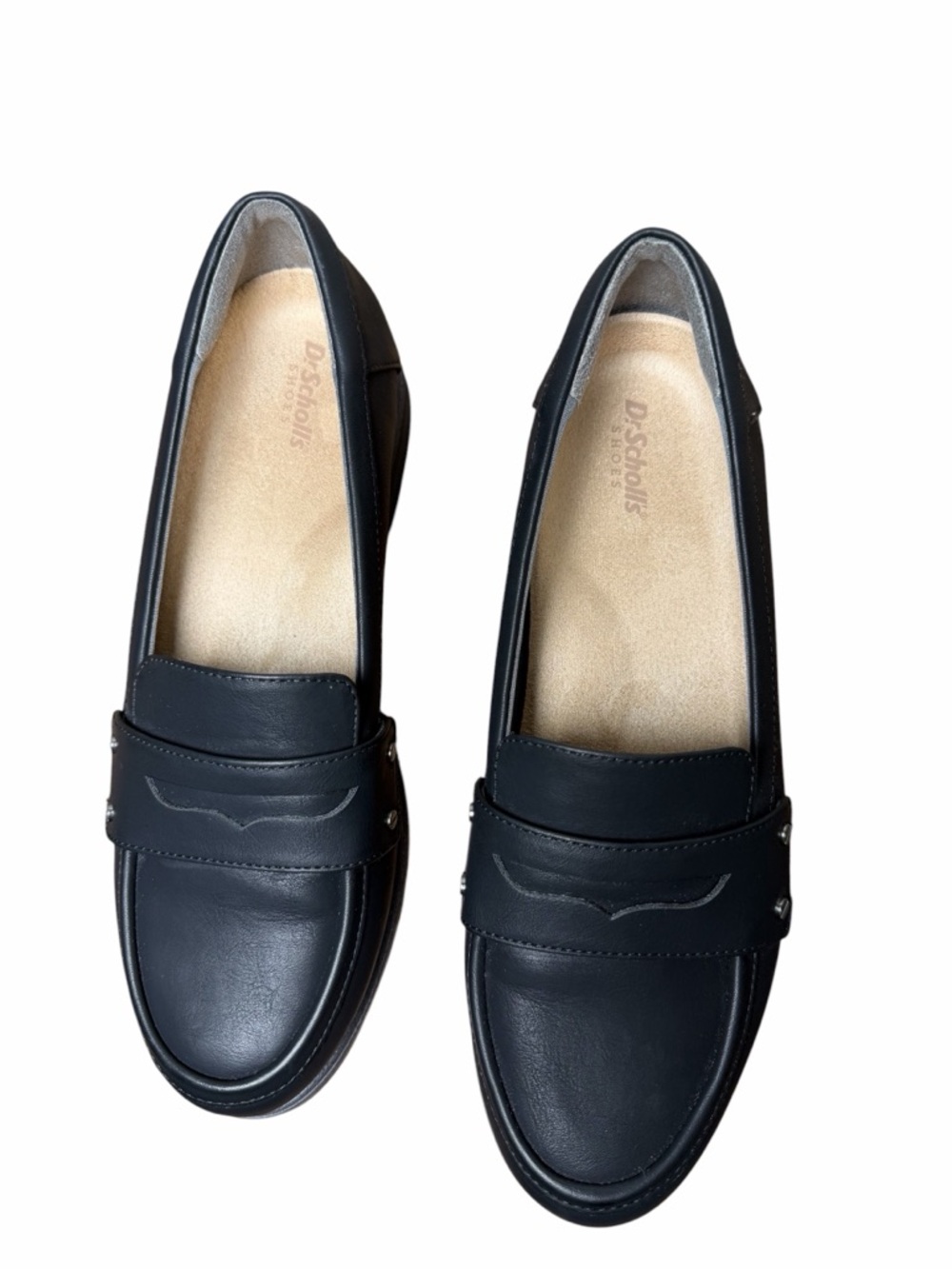 Dr Scholl’s Hello Loafer Black Studded Penny Slip On Comfort 10 - Picture 3 of 8